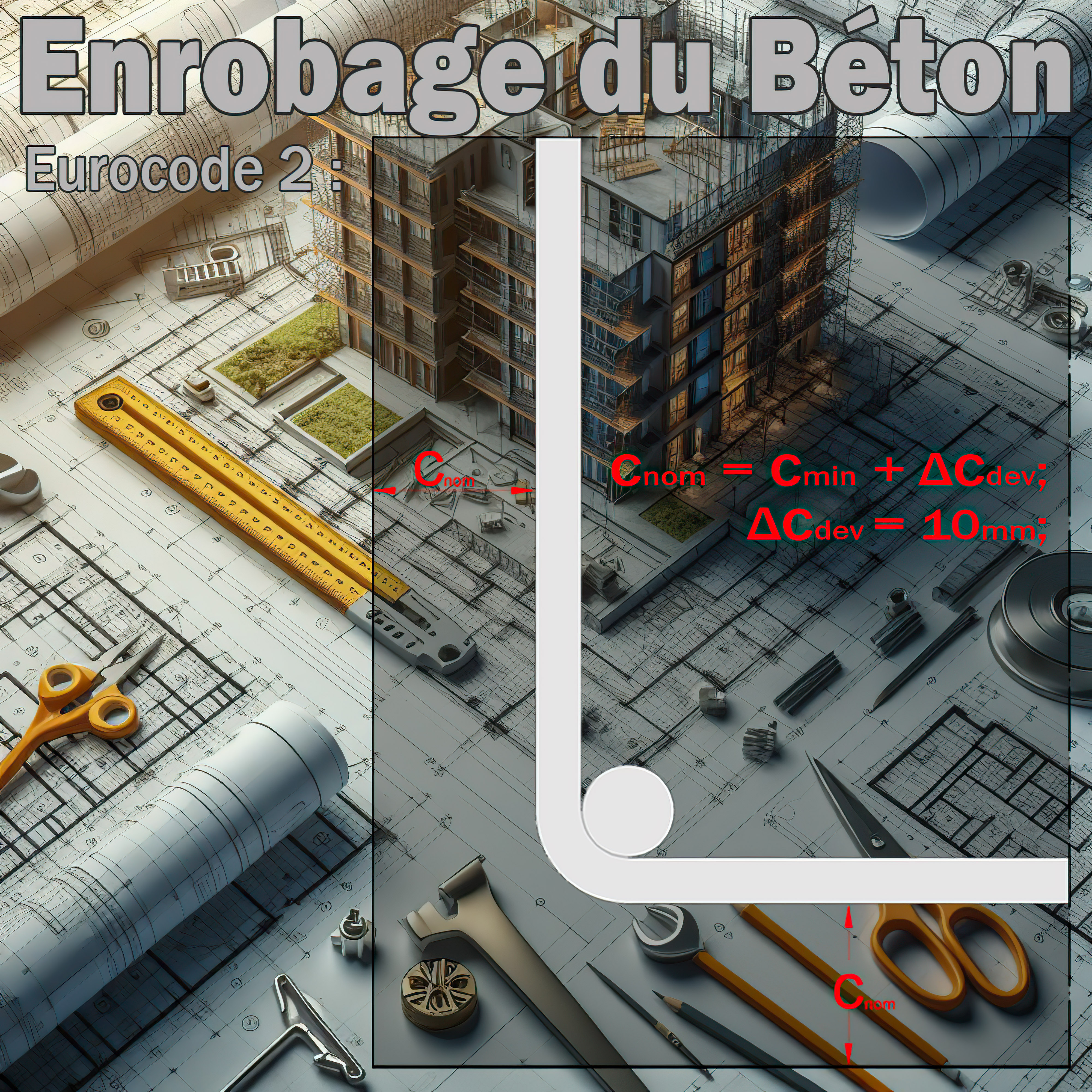 L’enrobage du béton.