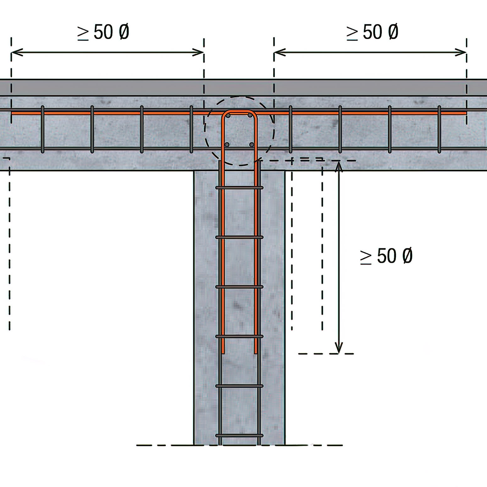 Schéma explicatif des chaînages horizontaux formant une ceinture continue autour de la structure, assurant une liaison efficace entre les différents éléments du bâtiment.