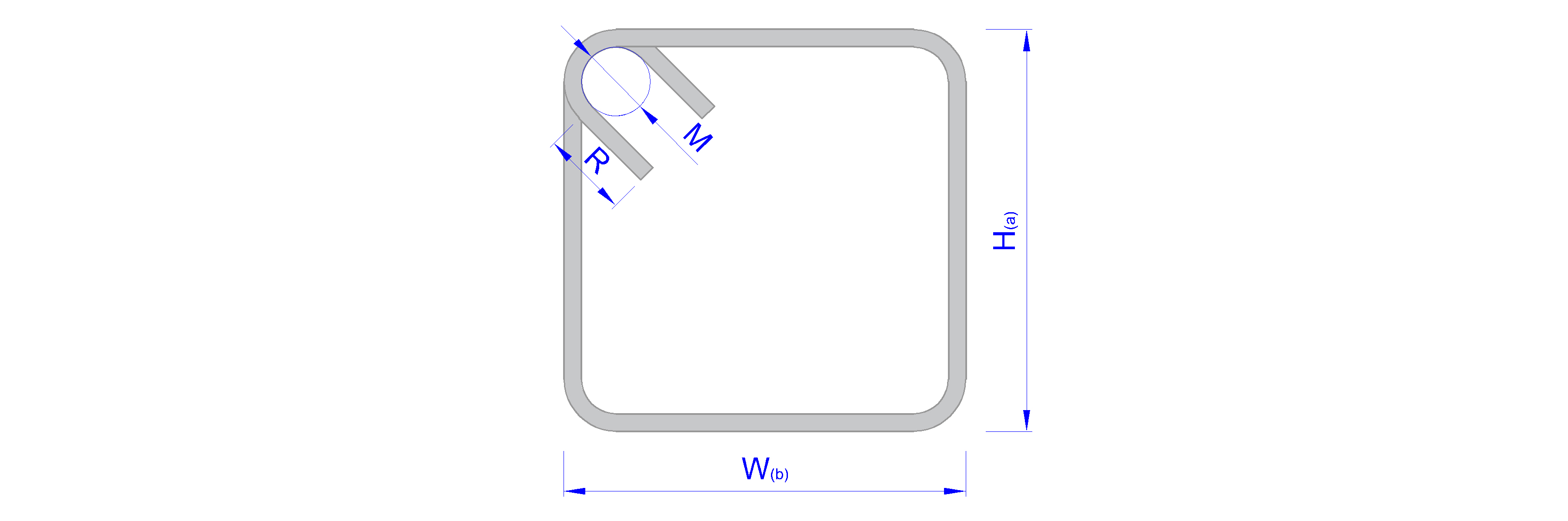 Schéma de fabrication des cadres entre dalle inférieure et poutre supérieure, avec illustration de l’emplacement des dimensions requises.
