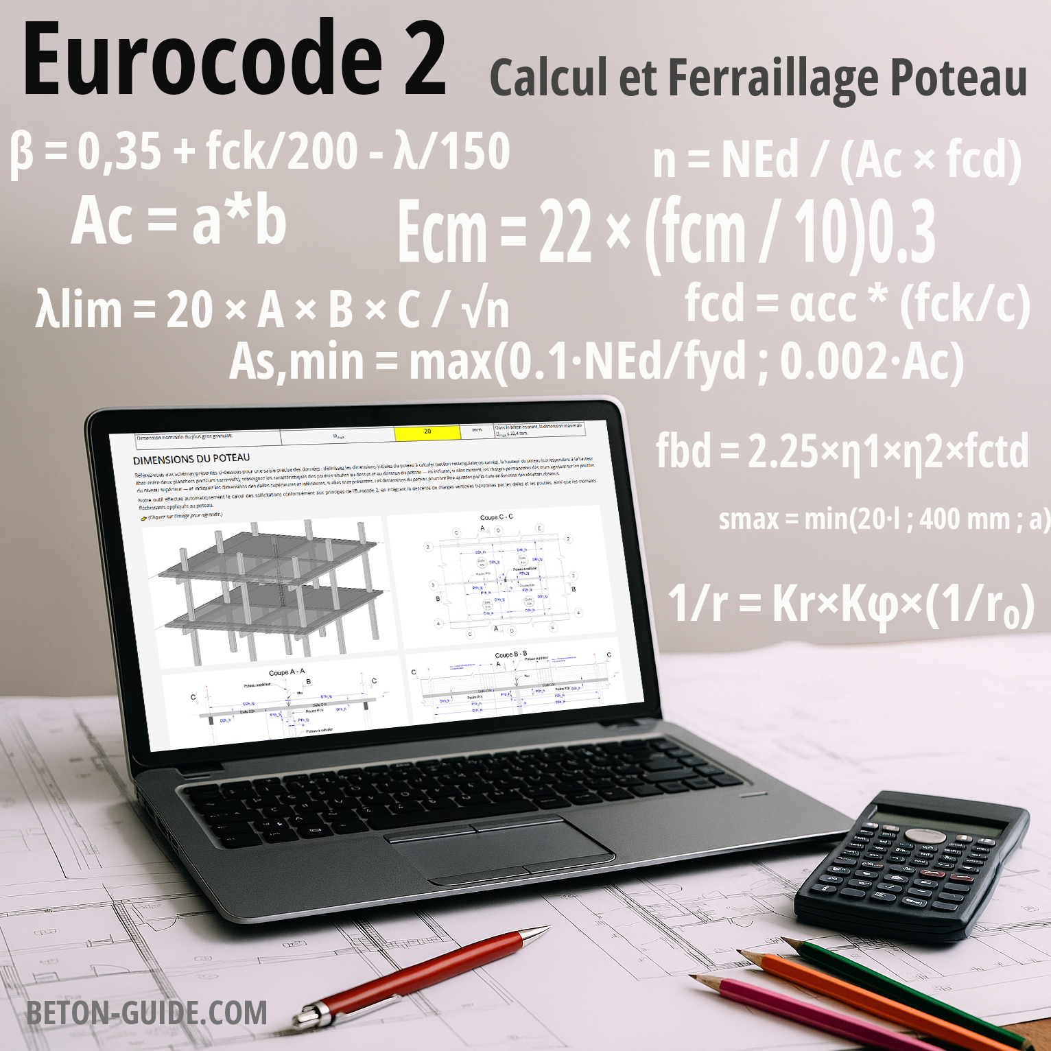 Logiciel gratuit en ligne pour calculer et ferrailler un poteau élancé en béton armé selon l’Eurocode 2, avec résultats normatifs, nomenclature et plans de ferraillage prêts à l’usage.