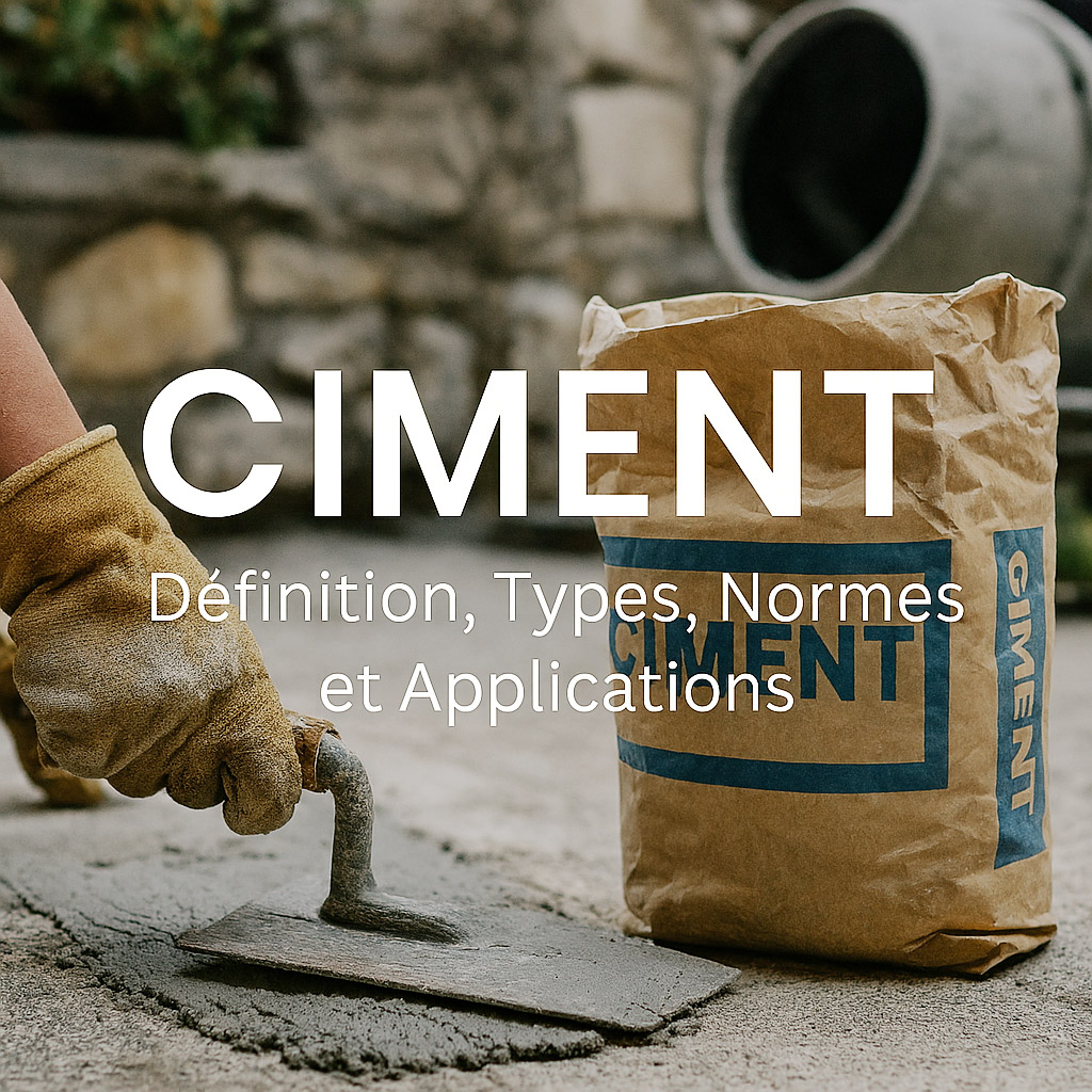 Le ciment : définition, fabrication, types CEM, normes NF EN 197, classes de résistance et principales applications.